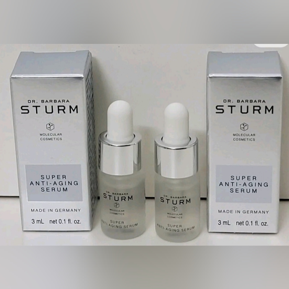 (Lot of 2 Mini Bottles)Dr. Barbara STURM Super Anti-Aging Serum 3ml / 0.1 fl